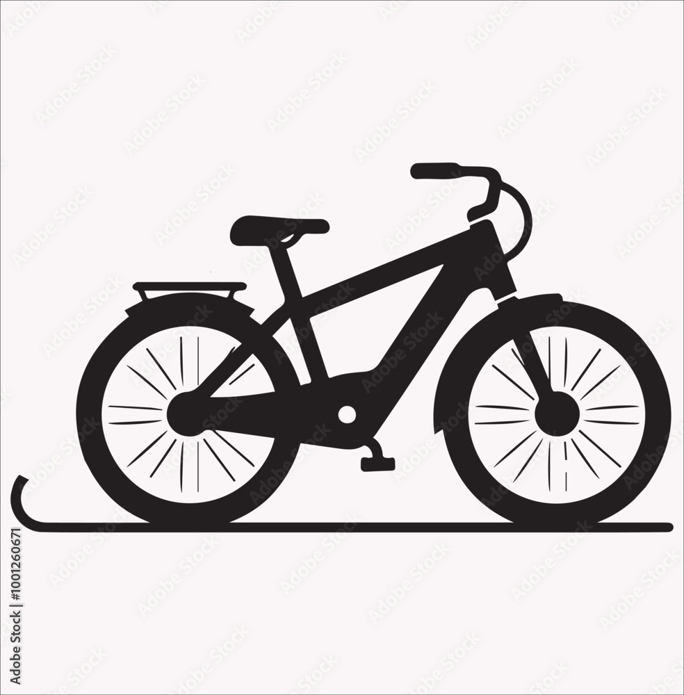 Fototapeta premium bicycle icon vector silhouette on a white background