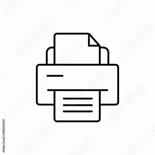printer device icon sign vector
