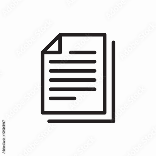 document file icon sign vector