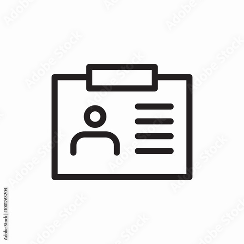id perconal card icon sign vector
