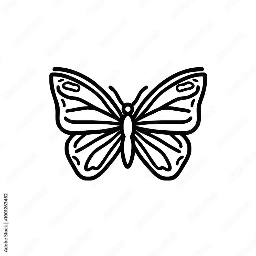 Detailed Butterfly Icon with Outlined Wings
Detailed Butterfly Icon with Outlined Wings