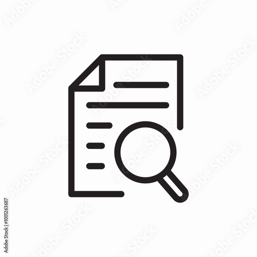 search document icon sign vector