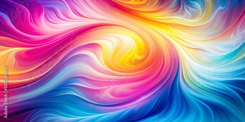 Vibrant, abstract swirls of pink, blue, and yellow hues create a dynamic, gradient-inspired background perfect for