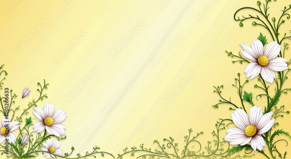 Naklejka premium spring background with flowers