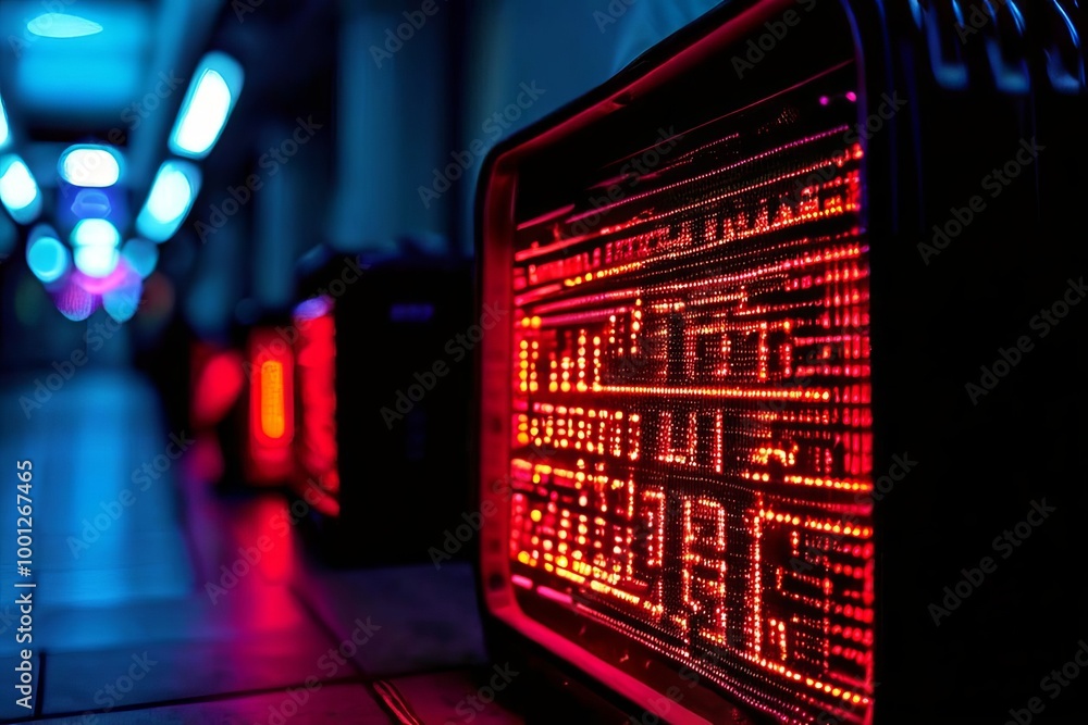 Obraz premium edge lighting ascii art photograph the smart luggage under edge