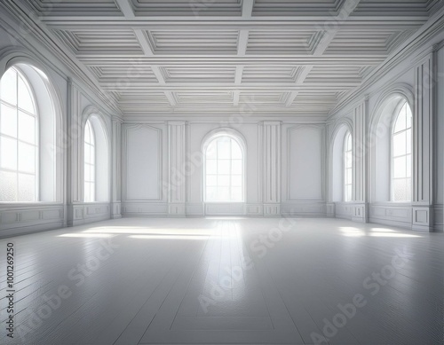 Empty white interior