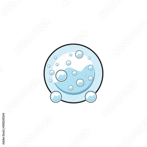 bubble logo icon vector template