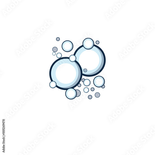 bubble logo icon vector template