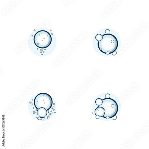 bubble logo icon vector template