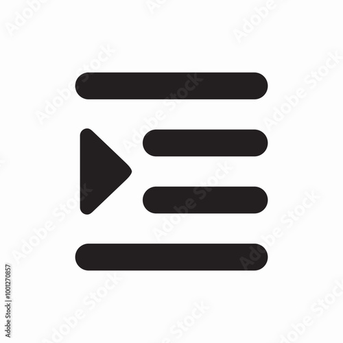 right indentation icon sign vector