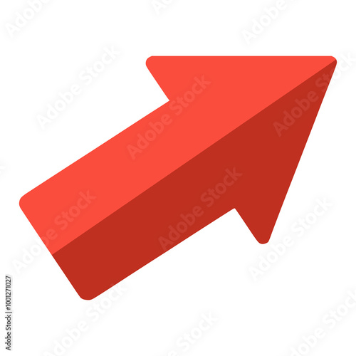 red arrow flat color sign vector illustration template design