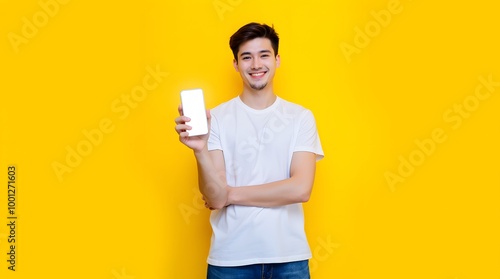 man holding a white phone 