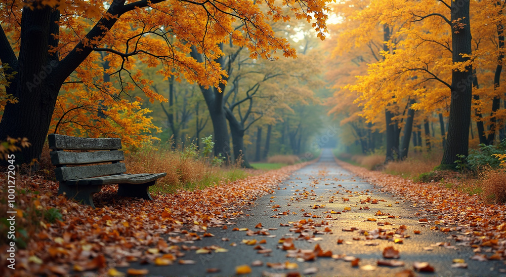 Fototapeta premium autumn in the park