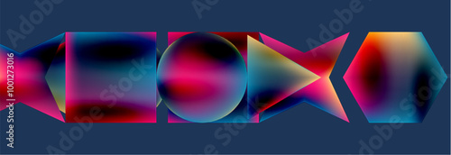 Fluid color geometric shapes abstract background. Vector Illustration For Wallpaper, Banner, Background, Card, Book Illustration, landing page