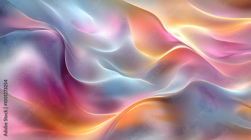 Obraz premium Abstract Colorful Wavy Lines in 3D - Moving Background