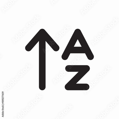 sorting alphabet icon sign vector