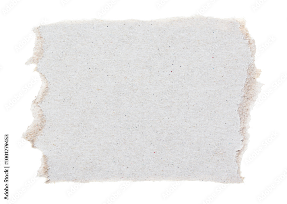 Obraz premium White ripped paper torn edges piece isolated on white background