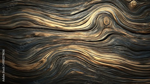 A beautiful close-up of swirling wood grain.