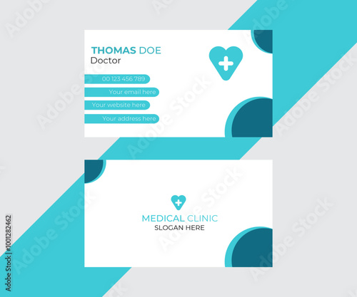 Creative modern medical ,healthcare, business  card template 