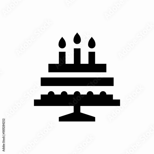 birthday cake icon sign vector