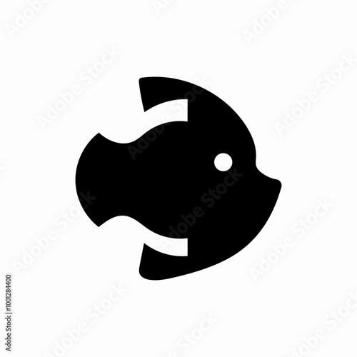 decorative fish icon sign vector