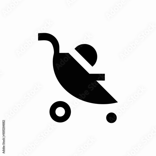 stroller for baby icon sign vector