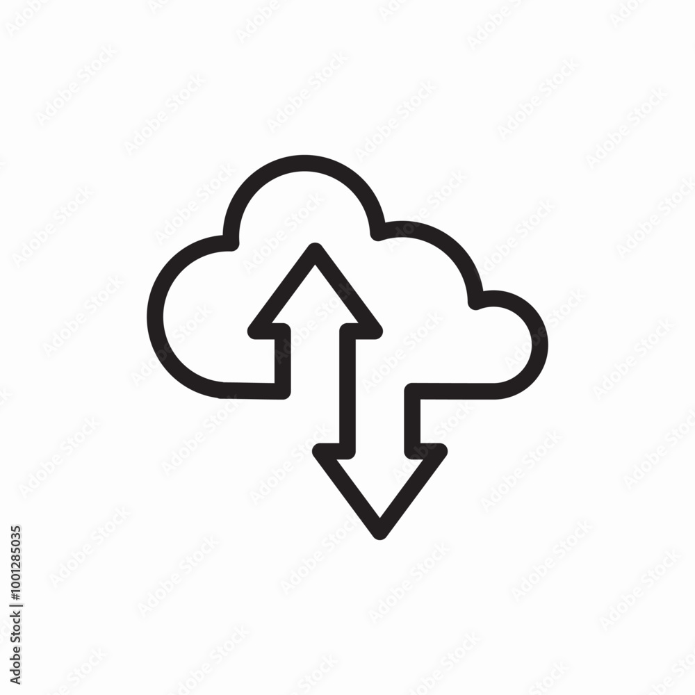 cloud transfer icon sign vector cloud transfer icon sign vector