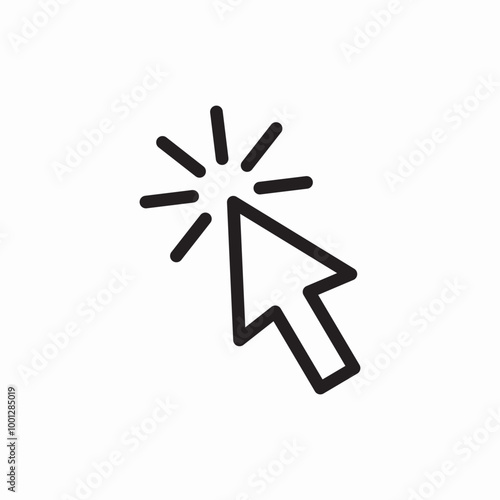 cursor click icon sign vector