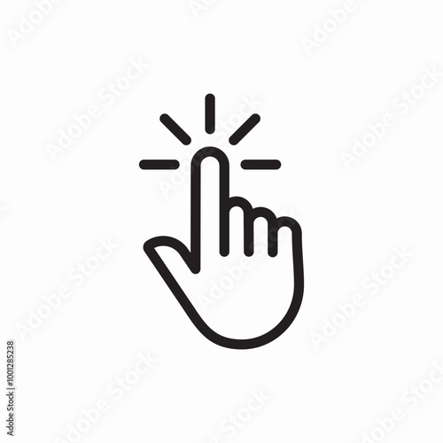 hand click icon sign vector