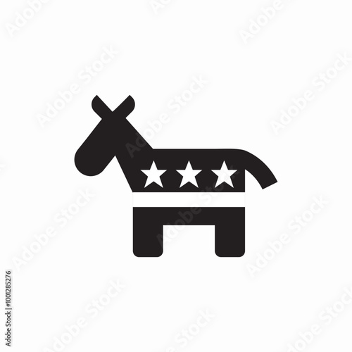 donkey animal icon sign vector