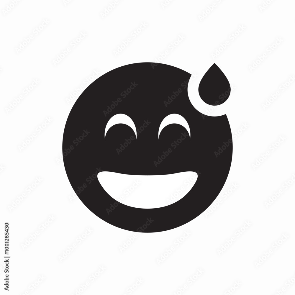 laugh emotion sticker icon sign vector laugh emotion sticker icon sign vector