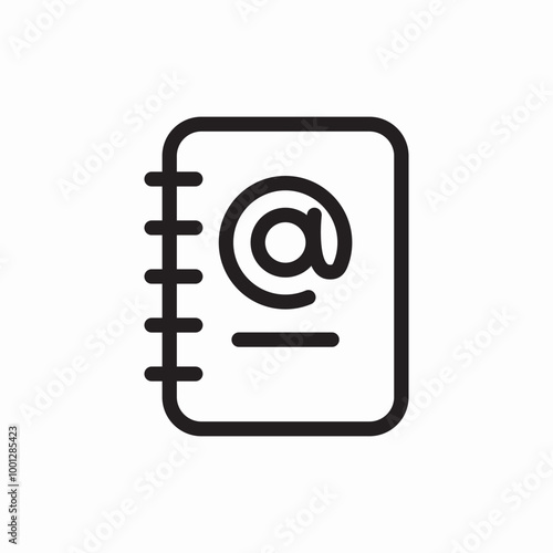 mail address book icon sign vector