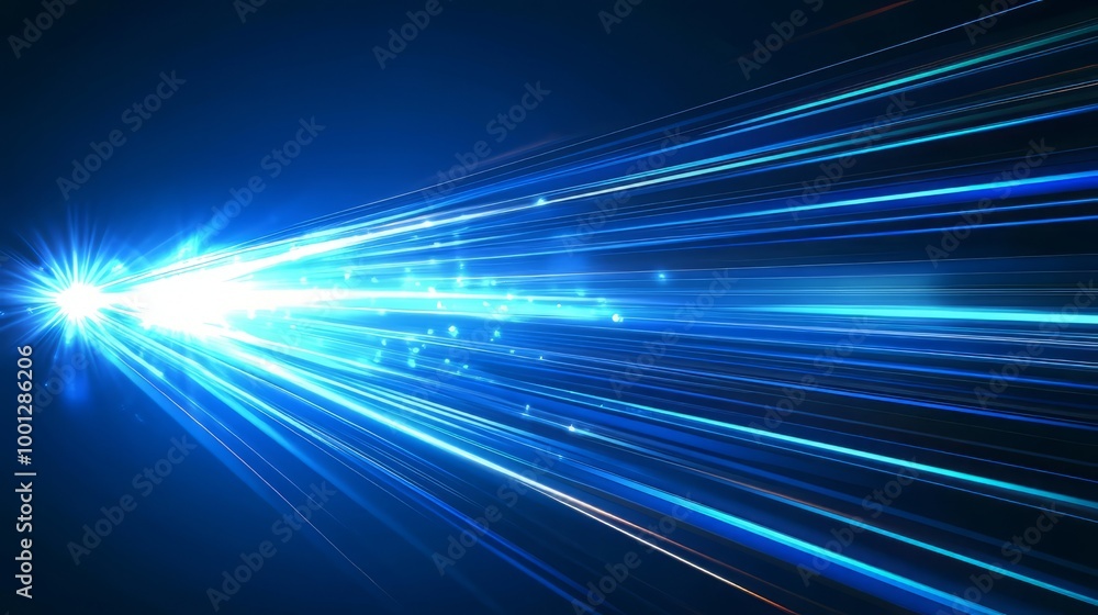Blue Light Streaks: An Abstract Digital Art Exploration Blue Light Streaks: An Abstract Digital Art Exploration