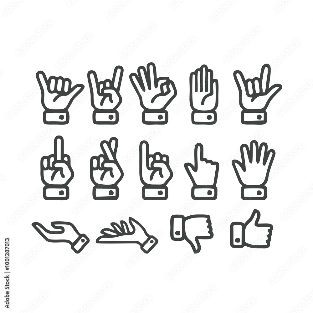 abstract hands vector symbol