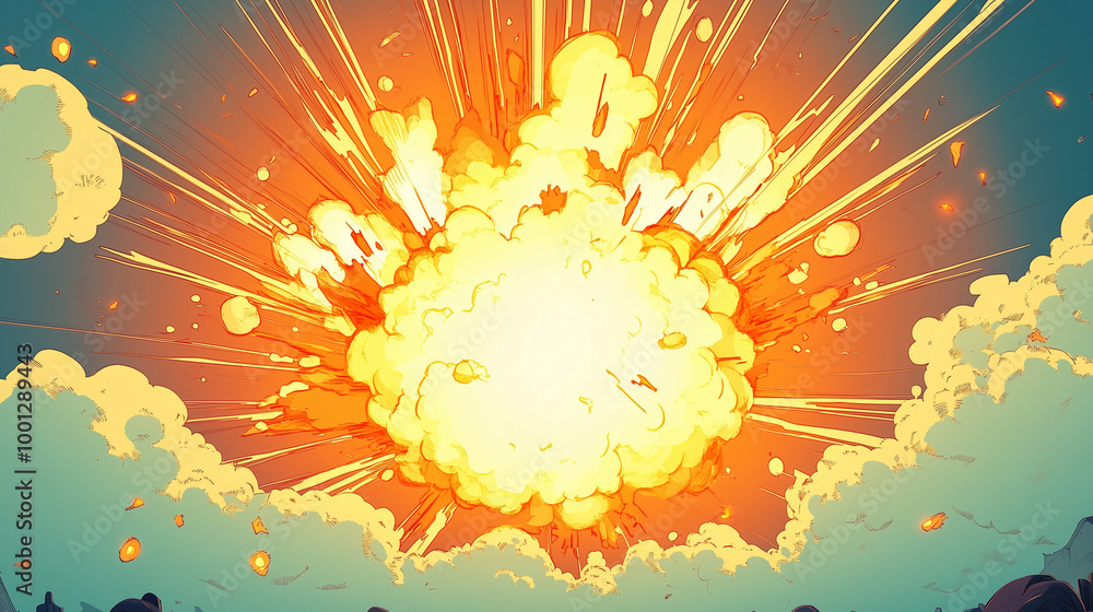 Boom comic background with lightning and explosion cartoon effects. cartoons. Illustrations
Boom comic background with lightning and explosion cartoon effects. cartoons. Illustrations