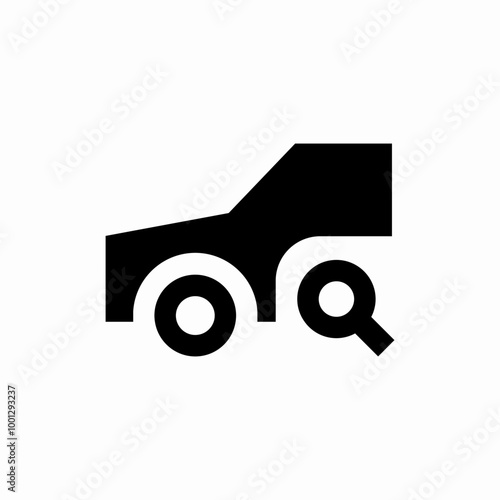 stranded car inquiry icon sign vector