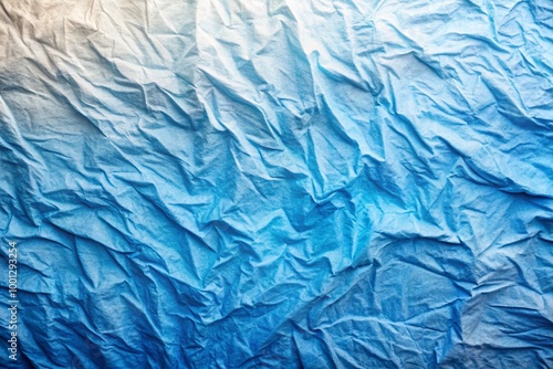 Vibrant gradient blue and white abstract wall texture with subtle wrinkled fabric effect, perfect for commercial and