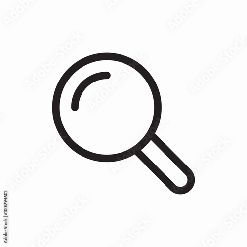 magnifier search icon sign vector