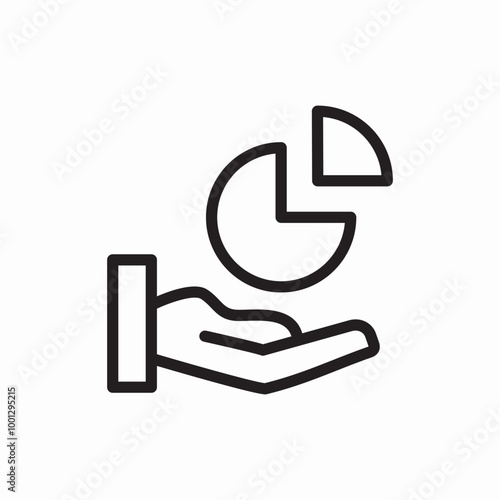 statistic pie care icon sign vector
