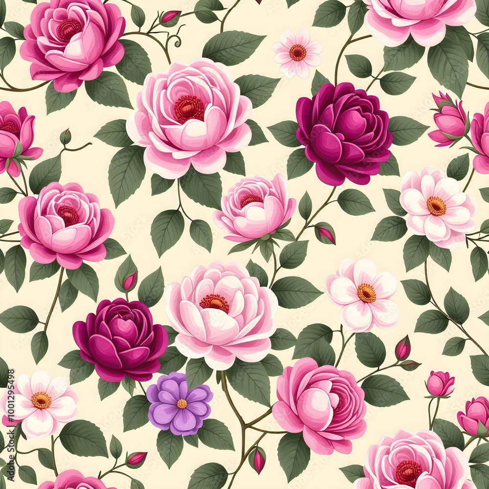 seamless pattern with roses
seamless pattern with roses