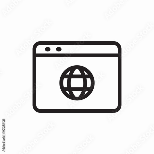 web page icon sign vector