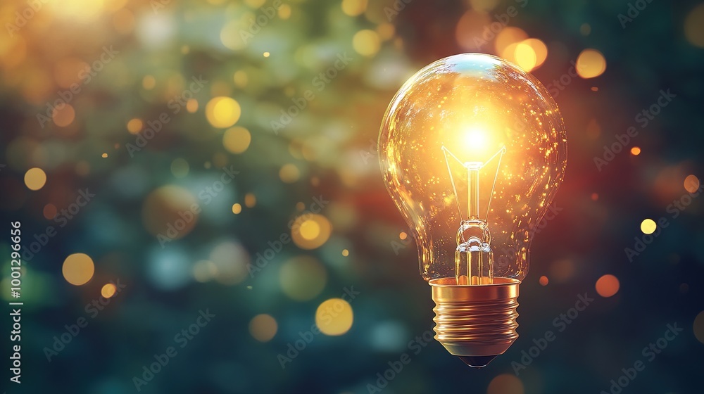 Bright Lightbulb Symbolizing Creative Ideas Bright Lightbulb Symbolizing Creative Ideas