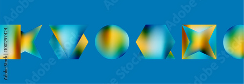 Fluid color geometric shapes abstract background. Vector Illustration For Wallpaper, Banner, Background, Card, Book Illustration, landing page