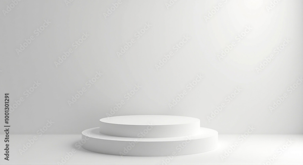 white podium with spotlights white podium with spotlights