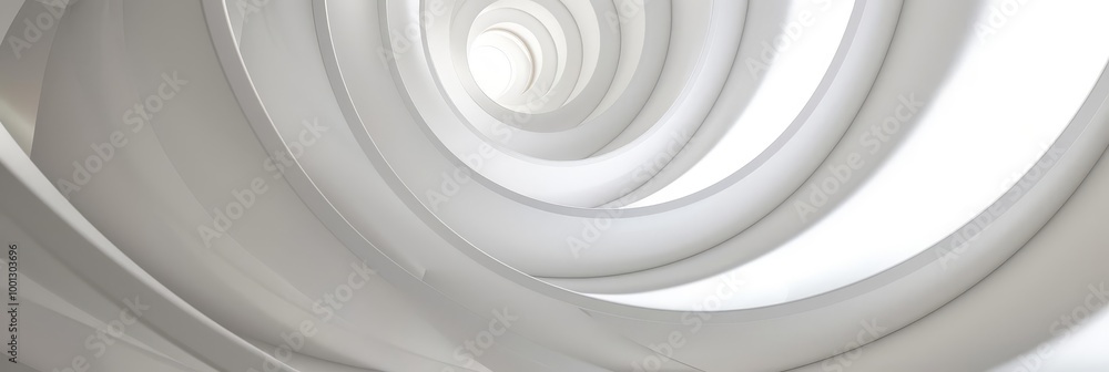 Fototapeta premium A white abstract circle background, suitable for business presentations with copy space