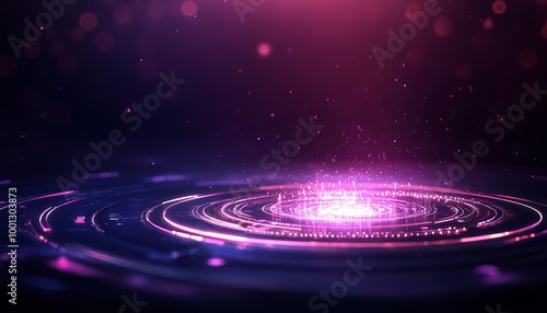 Abstract purple light effects on a dark background