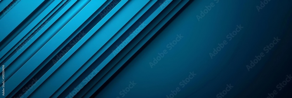 Fototapeta premium Abstract blue geometric background with diagonal lines