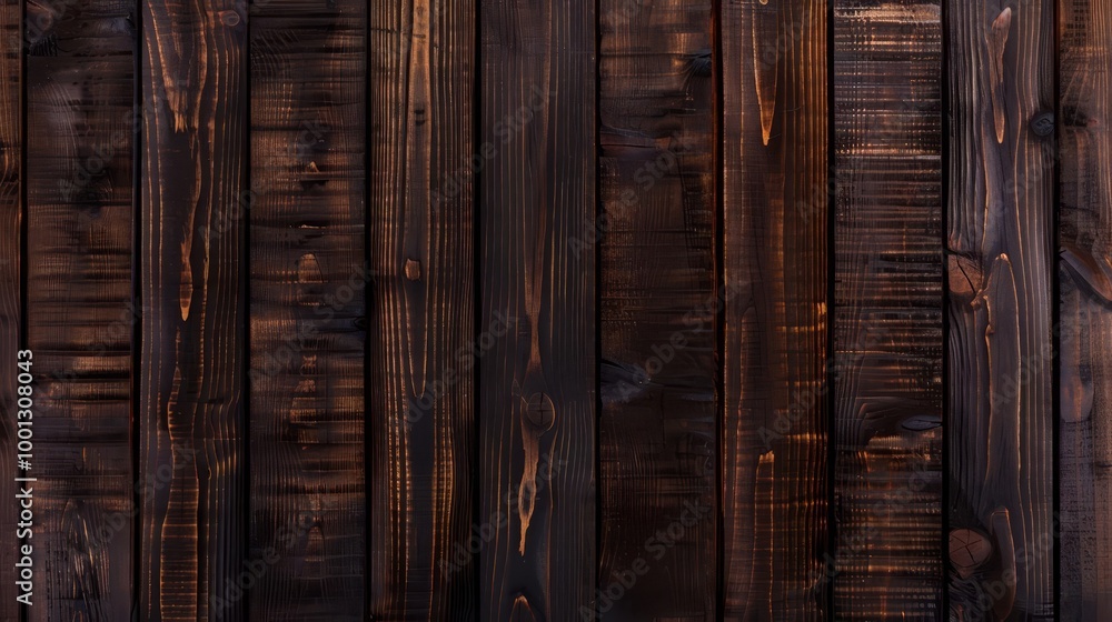 Dark brown wooden background texture with vertical planks. Dark brown wooden background texture with vertical planks.