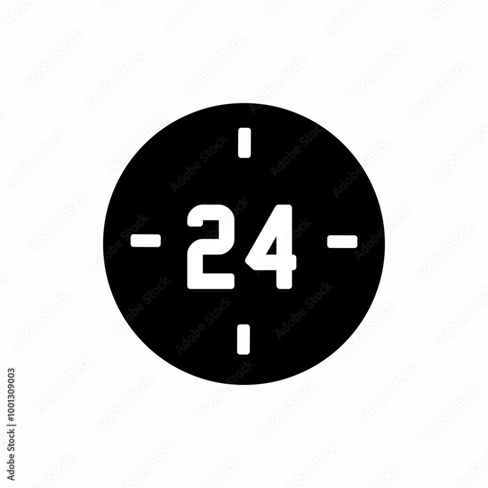 24 hours icon sign vector 24 hours icon sign vector