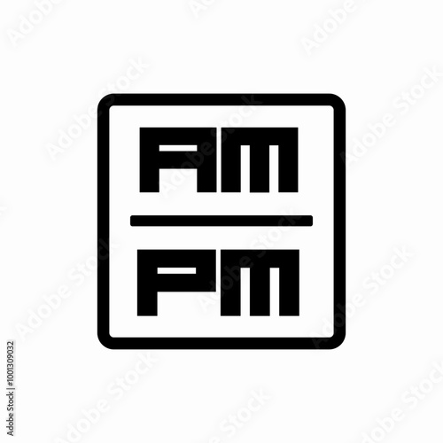 am pm icon sign vector